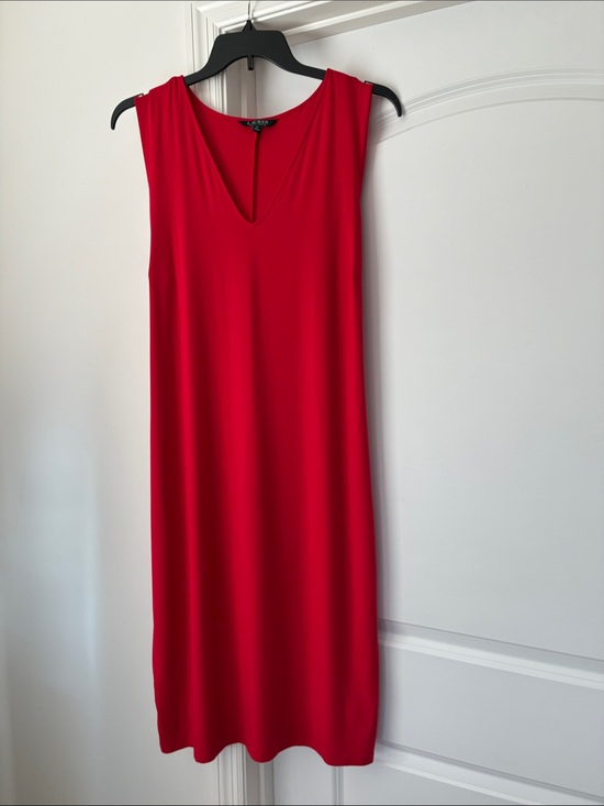 Ralph Lauren Dresses & Skirts - Ralph Lauren Bold Red Sleeveless V-Neck Shift Dress